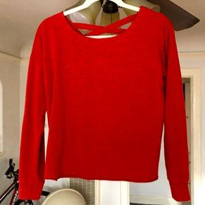 Supersoft Splendid Red Sweatshirt w/ Back cutout